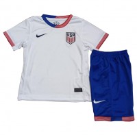 Camisa de Futebol Estados Unidos Equipamento Principal Infantil Copa America 2024 Manga Curta (+ Calças curtas)